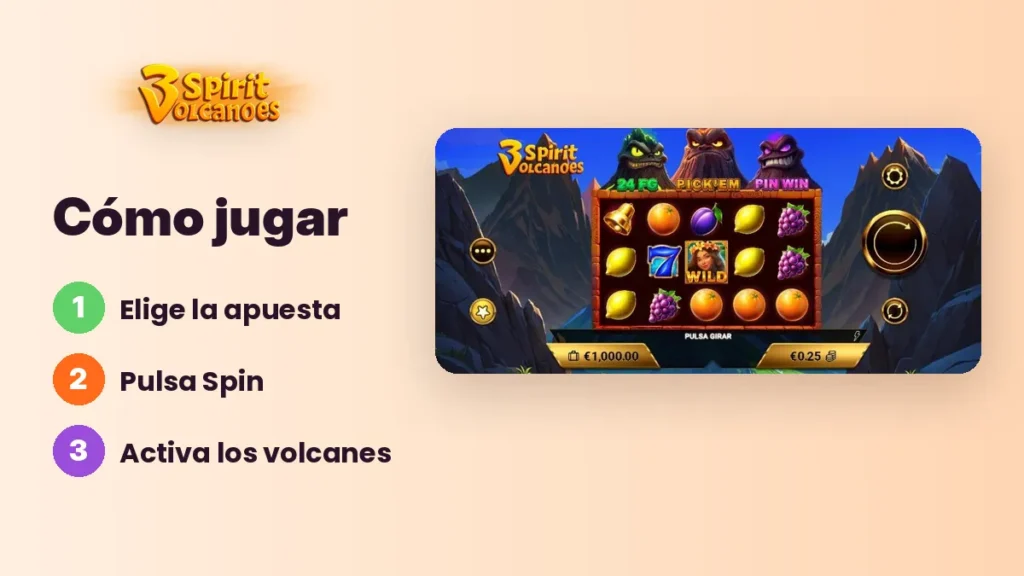 Cómo jugar 3 Spirit Volcanoes paso a paso