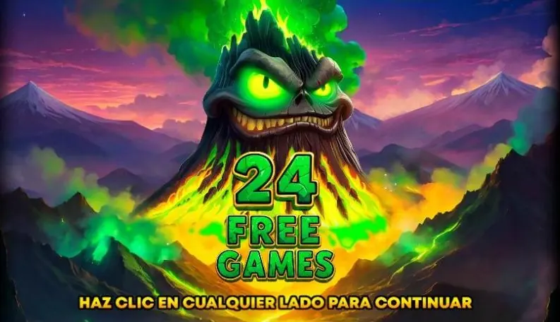 Pantalla de 24 Free Games en la demo de 3 Spirit Volcanoes